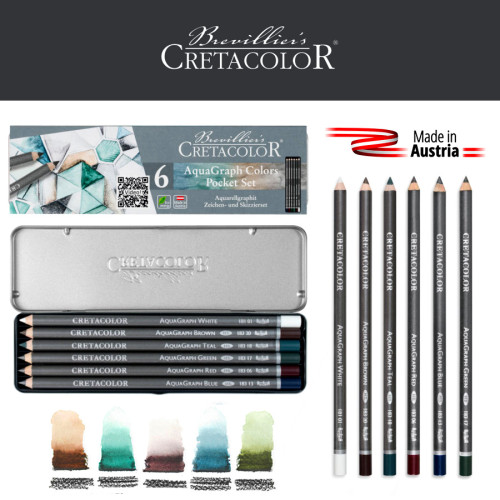 Μολύβια Σετ AquaGraph Pocket Box 6τεμ Cretacolor Μολύβια Σετ AquaGraph Pocket Box 6τεμ Cretacolor