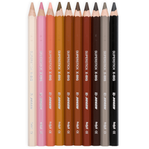 Σετ Μολύβια Χονδρά X-Big Skin Tones (Χρώματα Δέρματος) 10τεμ Jolly Σετ Μολύβια Χονδρά X-Big Skin Tones (Χρώματα Δέρματος) 10τεμ Jolly