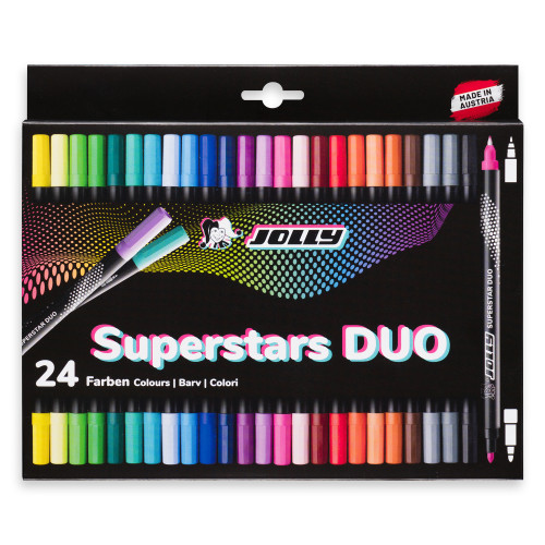 Μαρκαδόροι Σετ Superstars Duo 24τεμ Διπλή Μύτη Jolly Μαρκαδόροι Σετ Superstars Duo 24τεμ Διπλή Μύτη Jolly