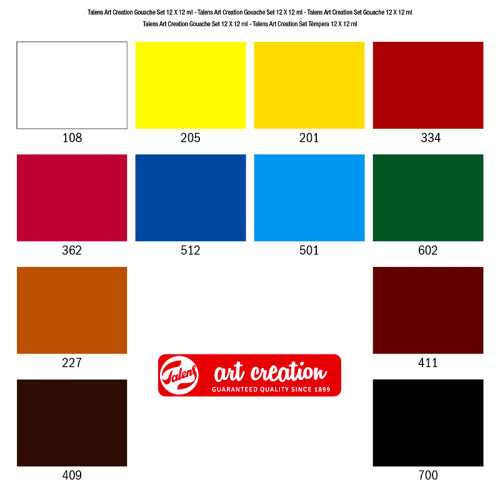 Σετ Τέμπερες Art Creation 12τεμ 12ml Talens