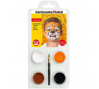 Face Paints Σετ Tiger 4 Χρώματα + Πινέλο Eberhard Faber