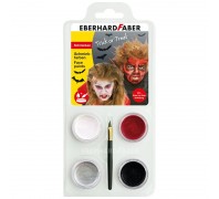 Face Paints Σετ Dracula, Devil 4 Χρώματα + Πινέλο Eberhard Faber